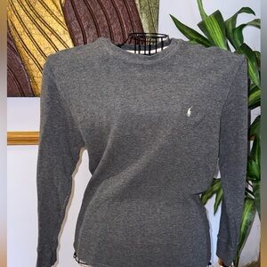 Polo by Ralph Lauren Men's Gray Crewneck Thermal